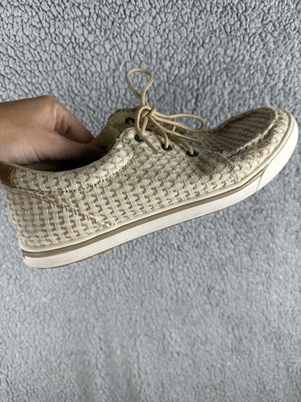 Twisted X Women's 8.5 Kicks Casual Shoes Sand Shell Tweed WCA0028
